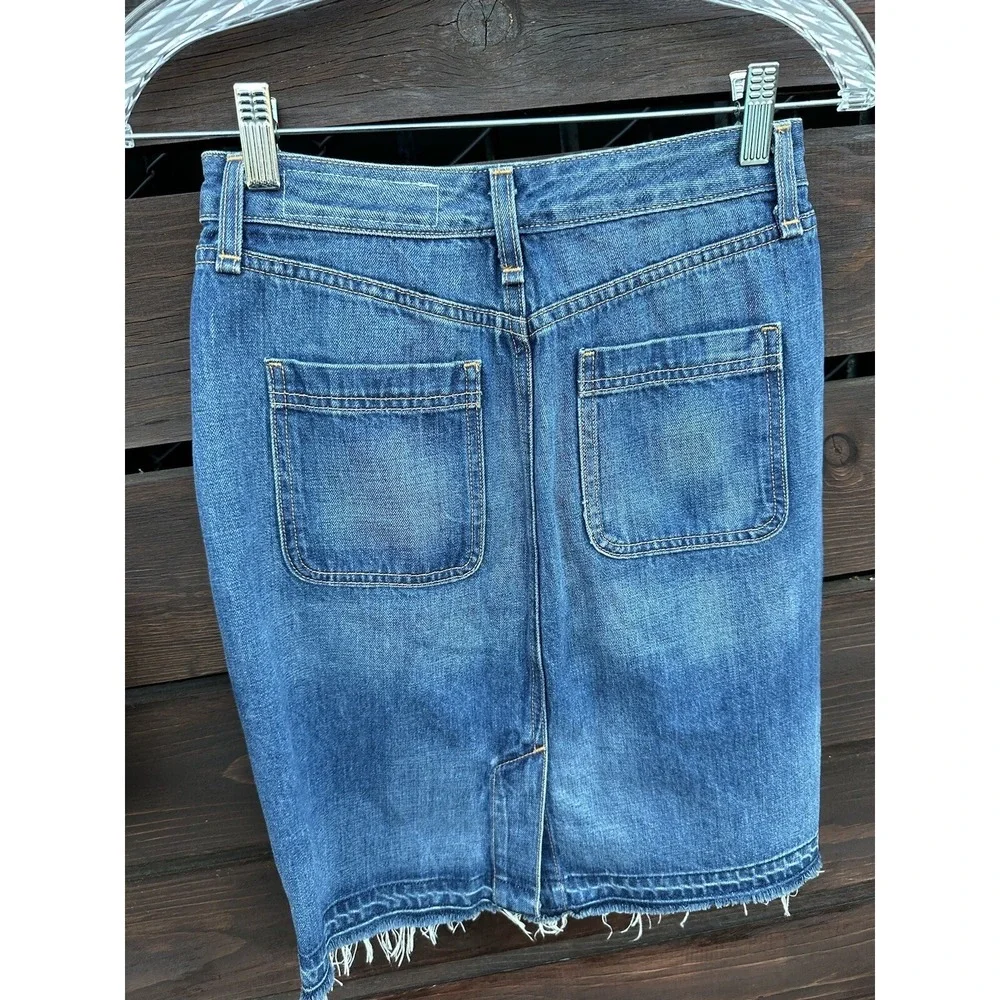 Rag & Bone Women's *Size 26 Blue Denim Button Up A-Line‎ Skirt